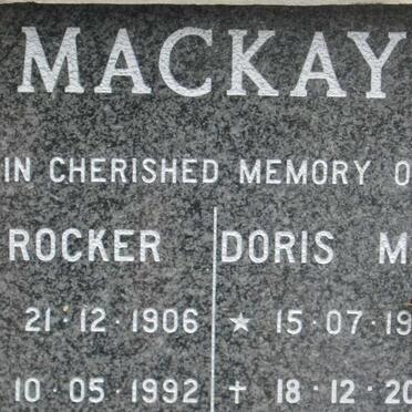 MACKAY Rocker 1906-1992 &amp; Doris May 19??-2002