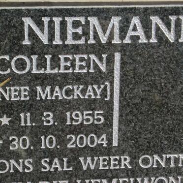 NIEMAND Colleen nee MACKAY 1955-2004