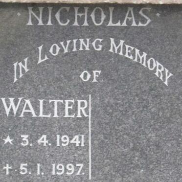 NICHOLAS Walter 1941-1997