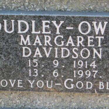 OWEN Margaret Davidson, Dudley 1914-1997