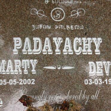 PADAYACHY Marty -2002 &amp; Devi -1977