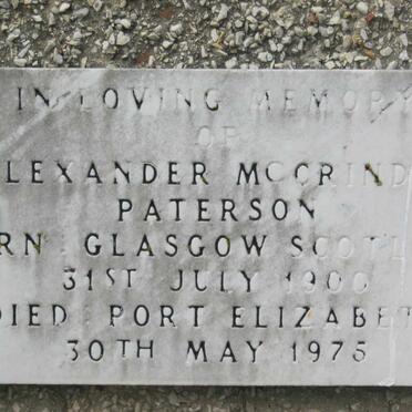 PATERSON Alexander McCrindle 1900-1975