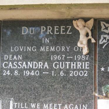 PREEZ Cassandra Guthrie, du 1940-2002