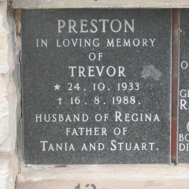 PRESTON Trevor 1933-1988