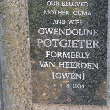 POTGIETER Gwendoline formerly VAN HEERDEN 1934-