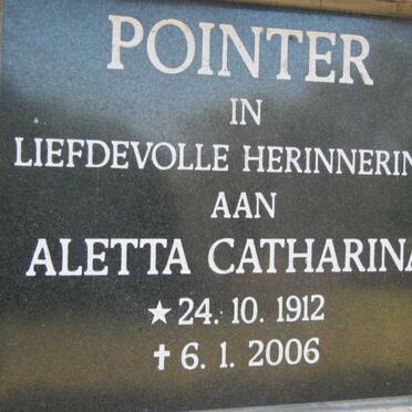 POINTER Aletta Catharina 1912-2006