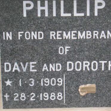 PHILLIP Dave 1909-1988 &amp; Dorothy