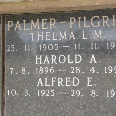 PILGRIM Harold A., Palmer 1896-1990 &amp; Thelma L.M. 1905-1984 :: PILGRIM Alfred E., Palmer 1925-1984