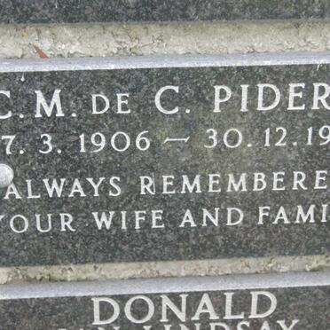 PIDERIT C.M., de 1906-1983
