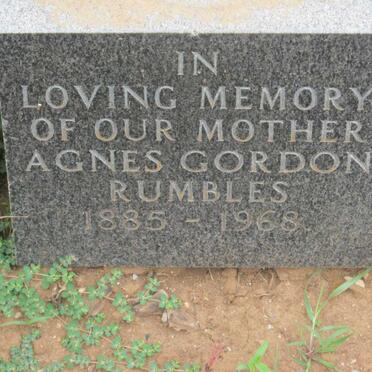 RUMBLES Agnes Gordon 1885-1968