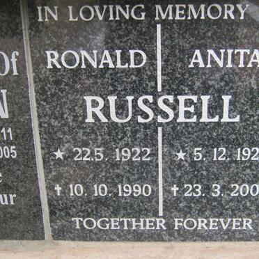 RUSSELL Ronald 1922-1990 &amp; Anita 1925-2003