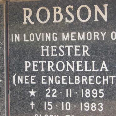 ROBSON Hester Petronella nee ENGELBRECHT 1895-1983
