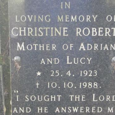 ROBERTS Christine 1923-1988