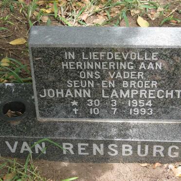 RENSBURG  Johann Lamprecht, van 1954-1993