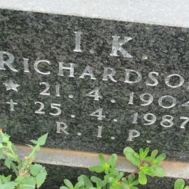 RICHARDSON I.K. 1904-1987