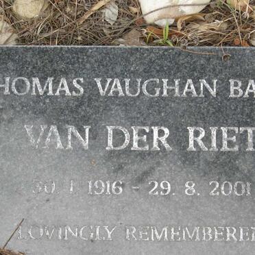 RIET Thomas Vaughan Barry, van der 1916-2001