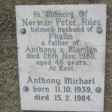 RILEY Norman Peter -1960 :: RILEY Anthony Michael 1939-1984