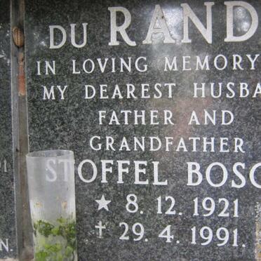 RANDT Stoffel Bosch, du 1921-1991