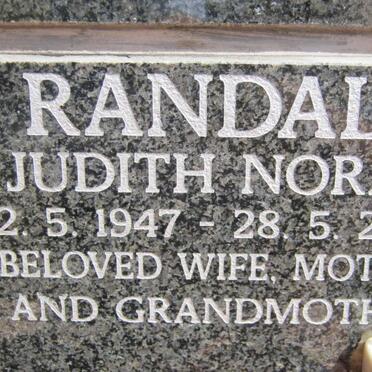 RANDALL Judith Norah 1947-2009