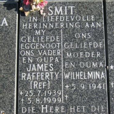 SMIT James Rafferty 1939-1999 &amp; Wilhelmina 1941-
