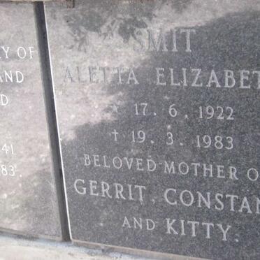 SMIT Aletta Elizabeth 1922-1983 