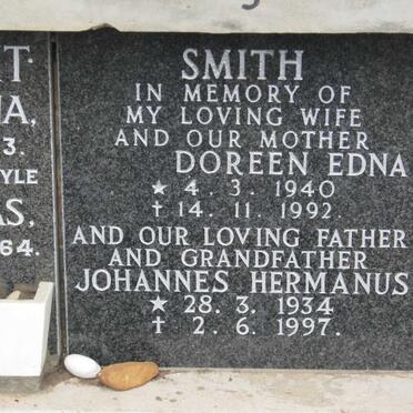 SMITH Johannes Hermanus 1934-1997 &amp; Doreen Edna 1940-1992
