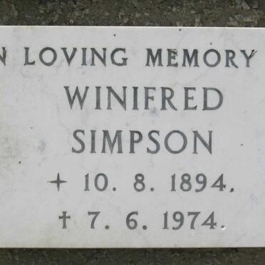 SIMPSON Winifred 1894-1974