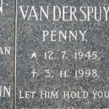 SPUY Penny, van der 1945-1998