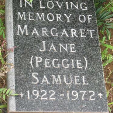SAMUEL Margaret Jane 1922-1972