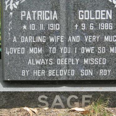 SAGE Patricia Golden 1910-1986