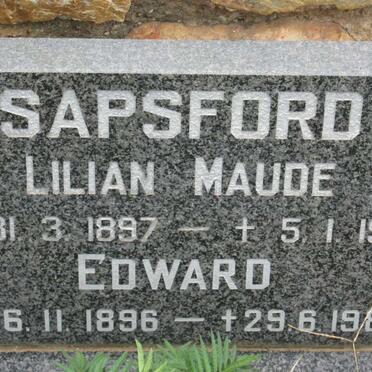 SAPSFORD Edward 1896-1984 &amp;  Lilian Maude 1897-1981