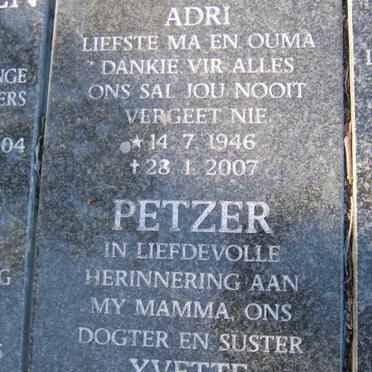 SWART Adri 1946-2007 :: PETZER Yvette 1971-2004