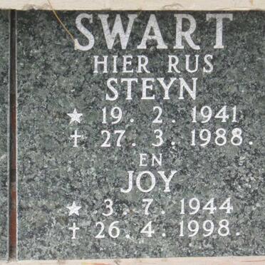 SWART Steyn 1941-1988 &amp; Joy 1944-1998