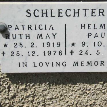 SCHLECHTER Helmut Paul 1913-1974 &amp; Patricia Ruth May 1919-1976