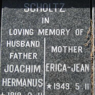 SCHOLTZ Joachim Hermanus 1919-1997 &amp; Erica-Jean 1949-