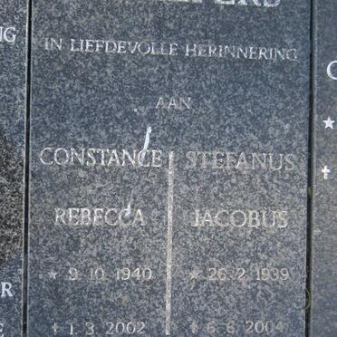 SCHEEPERS Stefanus Jacobus 1939-2004 &amp; Constance Rebecca 1940-2002