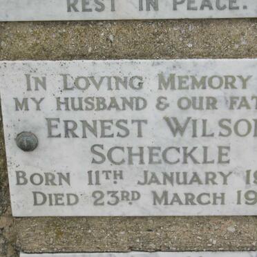 SCHECKLE Ernest Wilson 1903-1963