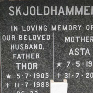 SKJOLDHAMMER Thor 1905-1988 &amp; Asta 1906-2001