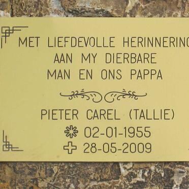 TALJAARD Pieter Carel 1955-2009