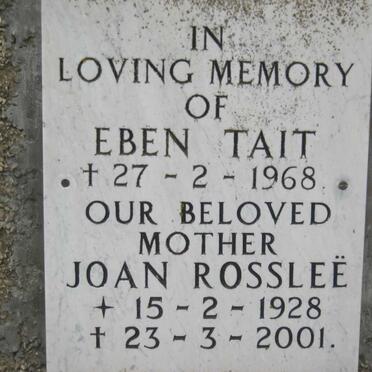 TAIT Eben -1968 :: ROSSLEE Joan 1928-2001