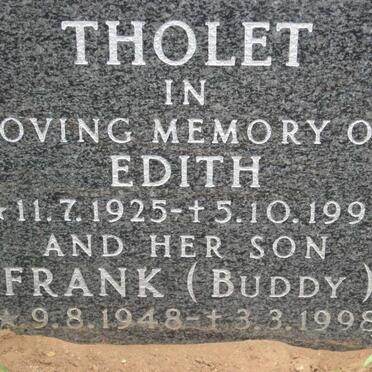THOLET Edith 1925-1996 :: THOLET Frank 1948-1998