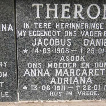 THERON Jacobus Daniel 1908-1992 &amp; Anna Margaretha Adriana 1911-1999