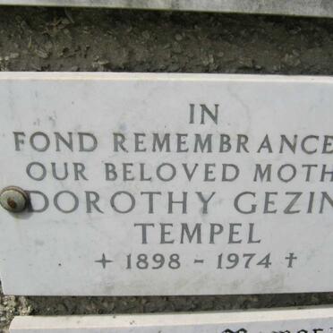 TEMPEL Dorothy Gezina 1898-1974