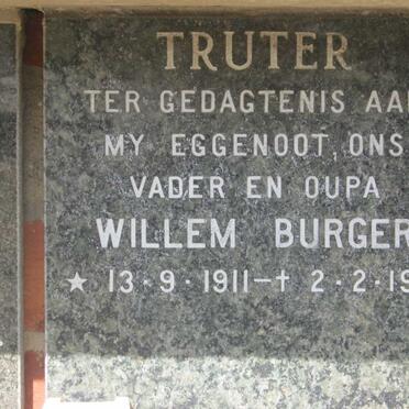 TRUTER Willem Burger 1911-1987