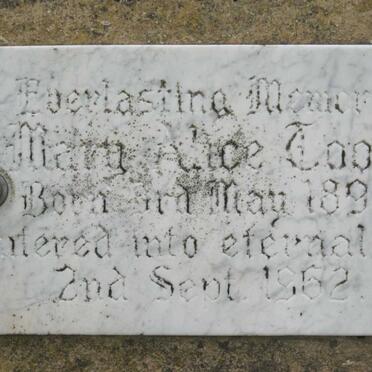 TOON Mary Alice 1895-1962