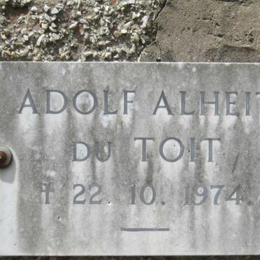TOIT Adolf Alheit, du -1974