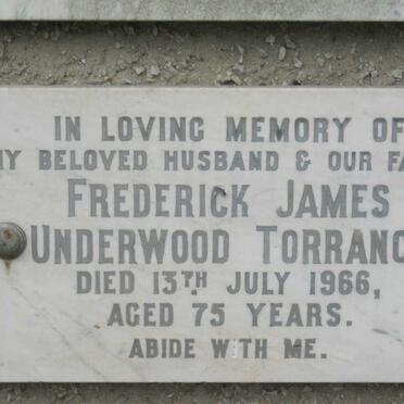 TORRANCE Frederick James Underwood -1966