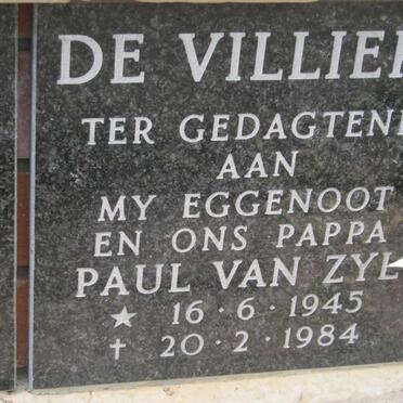 VILLIERS Paul van Zyl, de 1945-1984