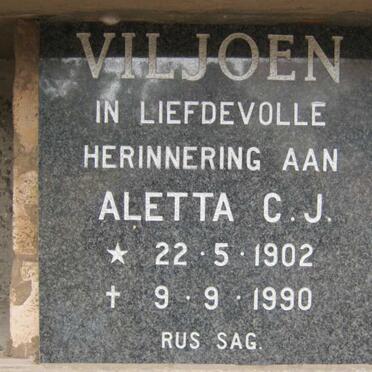 VILJOEN Aletta C.J. 1902-1990