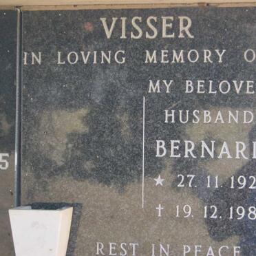 VISSER Bernard 1928-1981